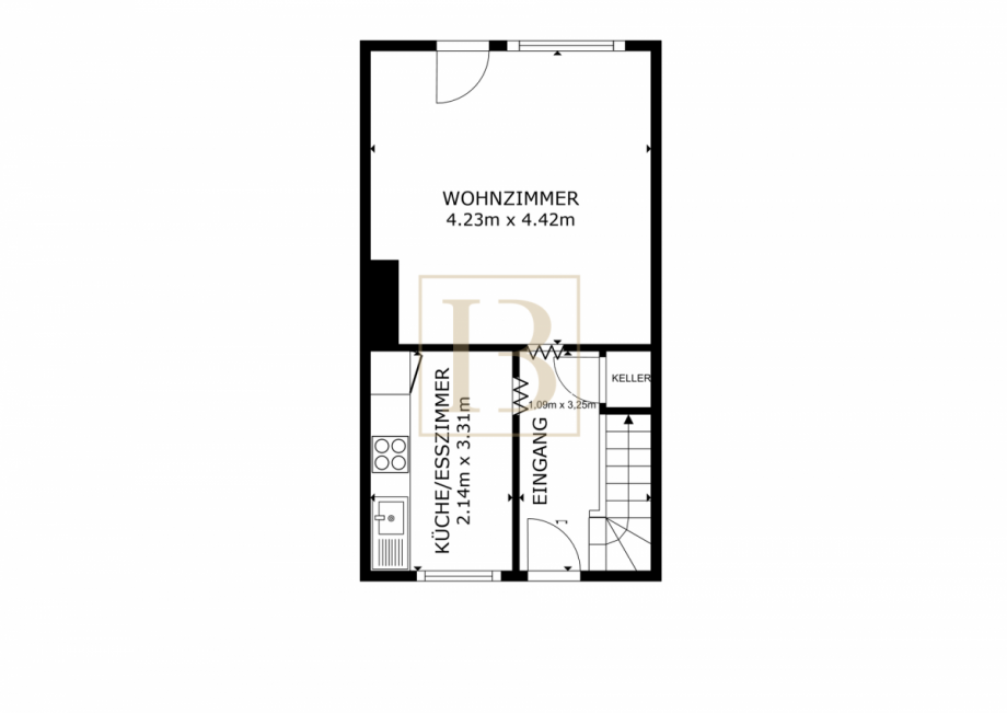 Grundriss EG Reihenmittelhaus Uelzen