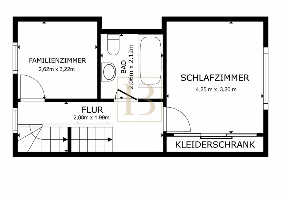 Grundriss OG Reihenmittelhaus Uelzen