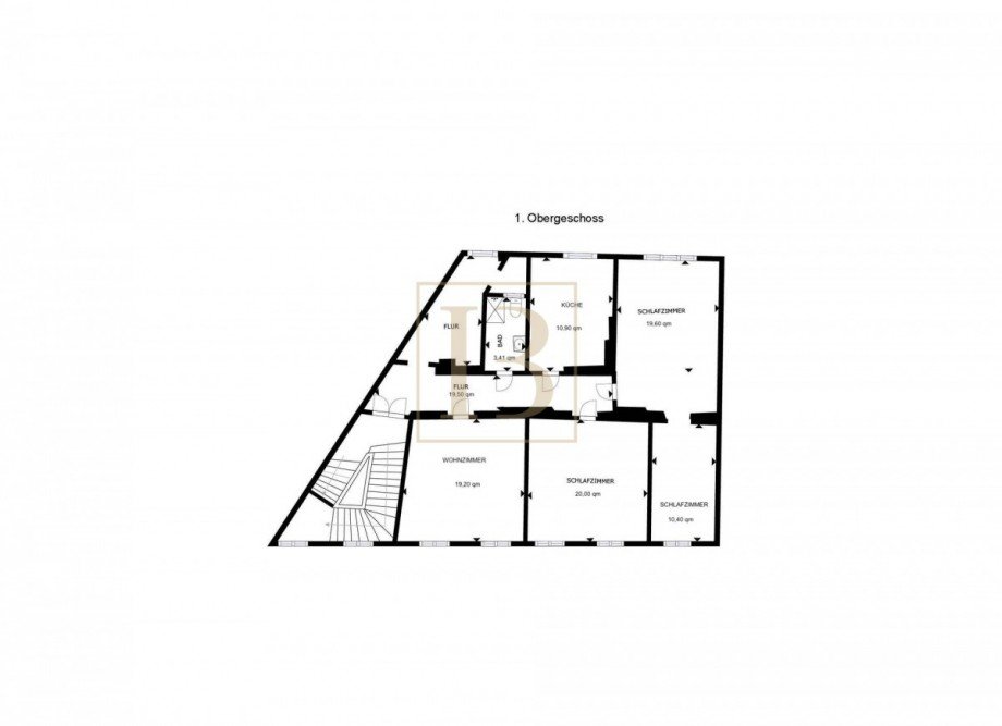 Grundriss 1. OG Mehrfamilienhaus Bernburg
