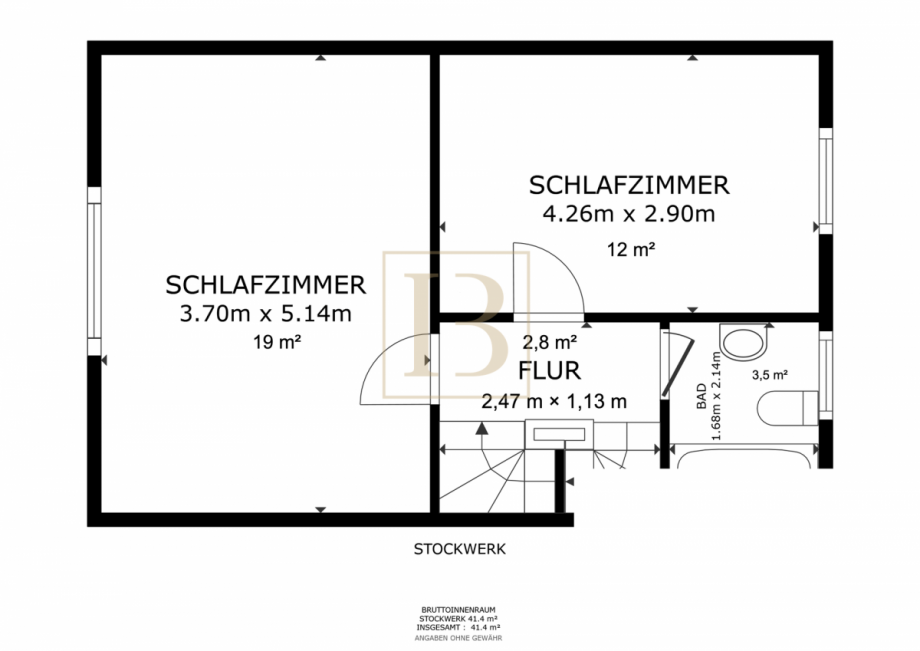 Grundriss OG Reihenendhaus Uelzen