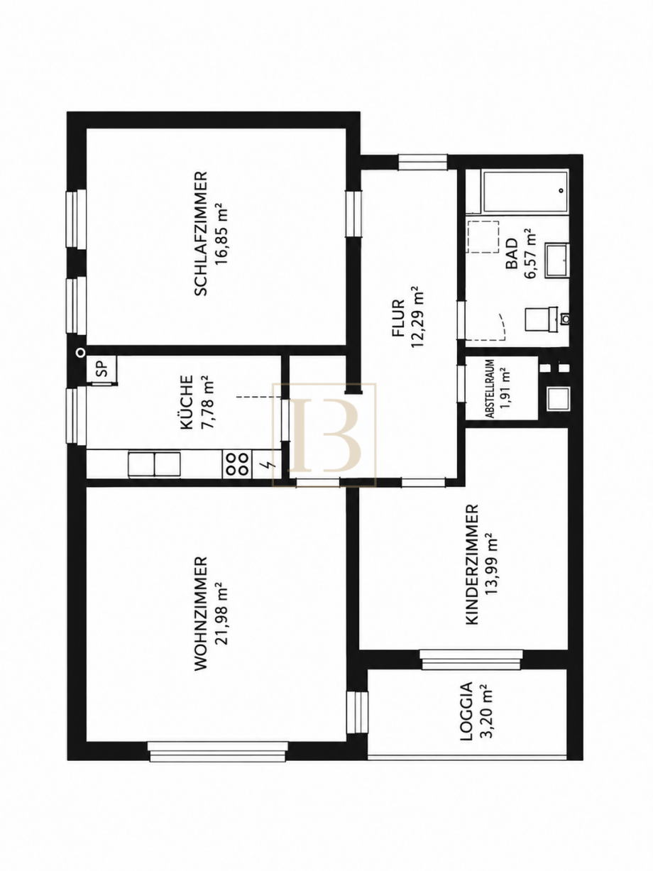 Grundriss Etagenwohnung L�neburg