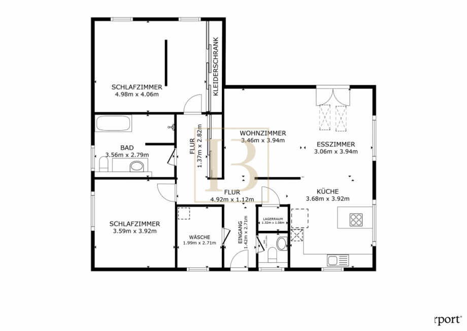 Grundriss Bungalow Ehra-Lessien