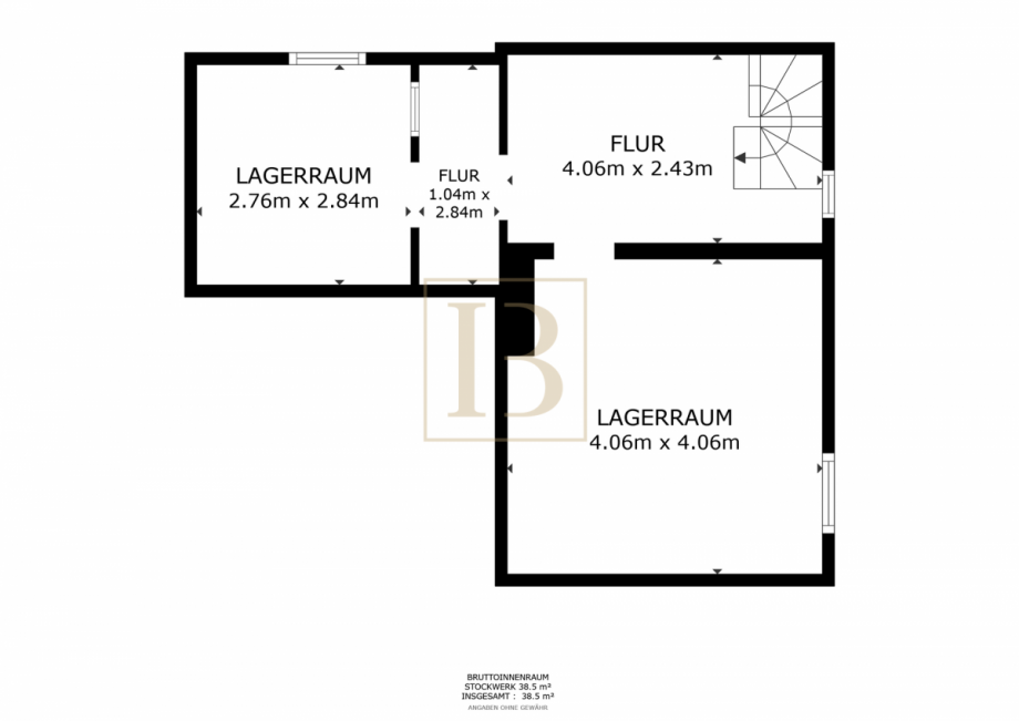 Grundriss Keller Doppelhaush�lfte S�dheide