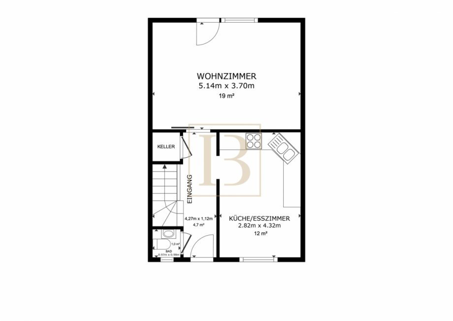 Grundriss EG Reihenendhaus Uelzen